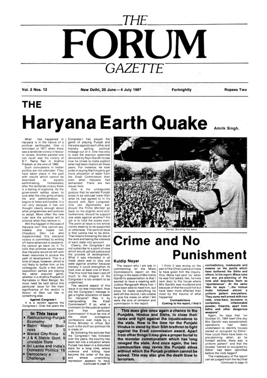 The Forum Gazette Vol. 2 No. 12 June 20-July 4, 1987