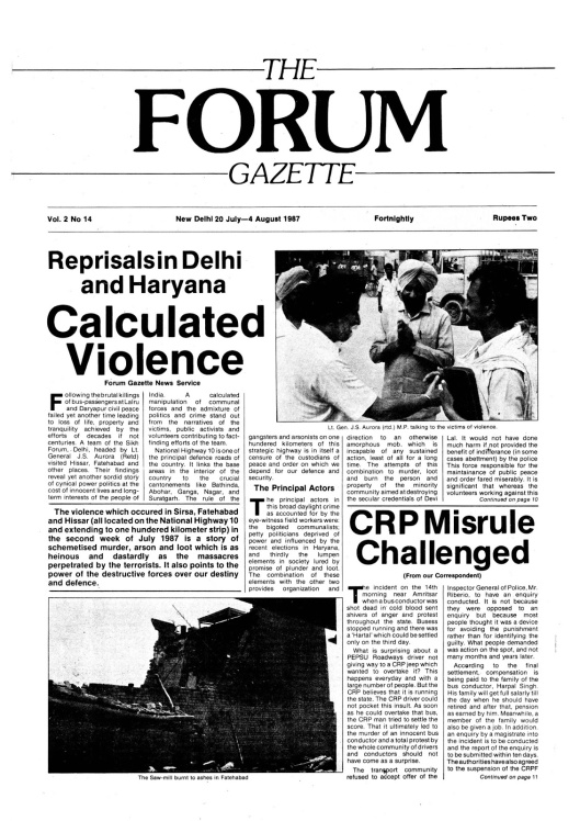 The Forum Gazette Vol. 2 No. 14 July 20-August 4, 1987